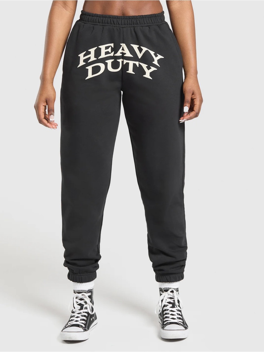 Gymshark HEAVY DUTY GRAPHIC LOOPBACK JOGGERS M regular fit black NWT